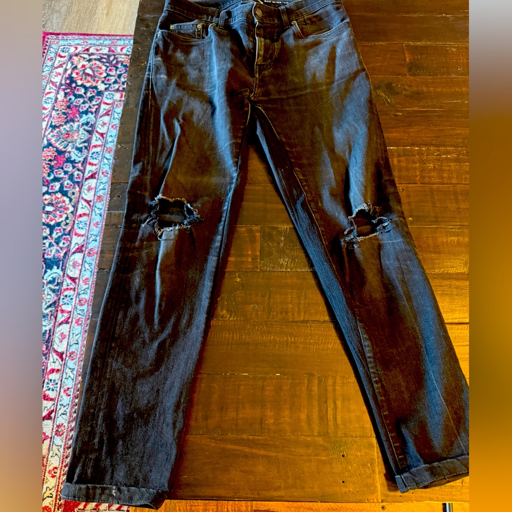 Saint Laurent Black D02 Jeans - Distressed (2017)